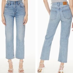 Denim Forum Light Blue Straight Leg Jeans
